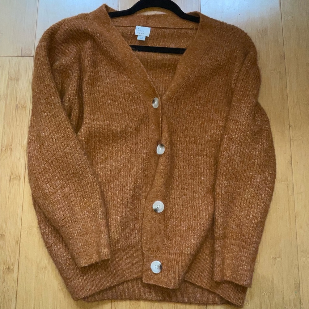 A New Day Brown Cardigan V-Neck Top